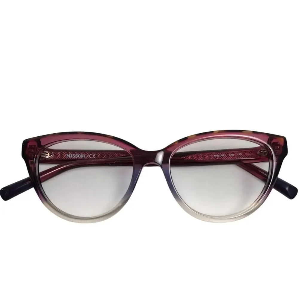 Missoni MIS 0091 0AE Burgundy Ombre Cat Eye Eyeglass Frames 145 No Lenses
